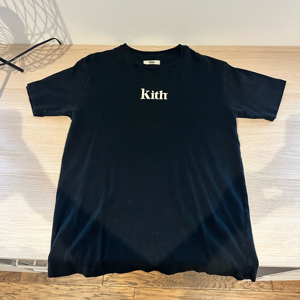Kith Black T-Shirt with White Logo